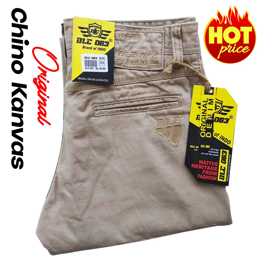 HOT SALE DLC063 - Celana Chino Kanvas Terbaru  Ori asli Reguler Standart Chinos Cardinal