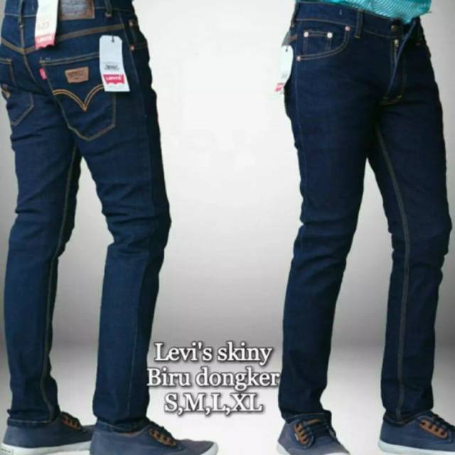 Celana levis jens levis skinky biru dongker