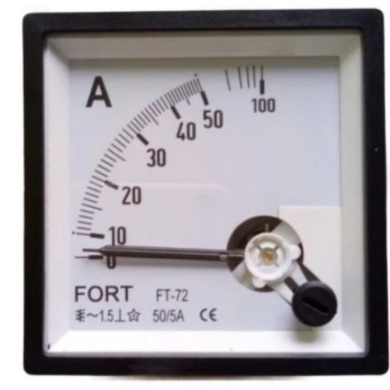 amper meter FT-72A via ct 50/5A analog panel meter