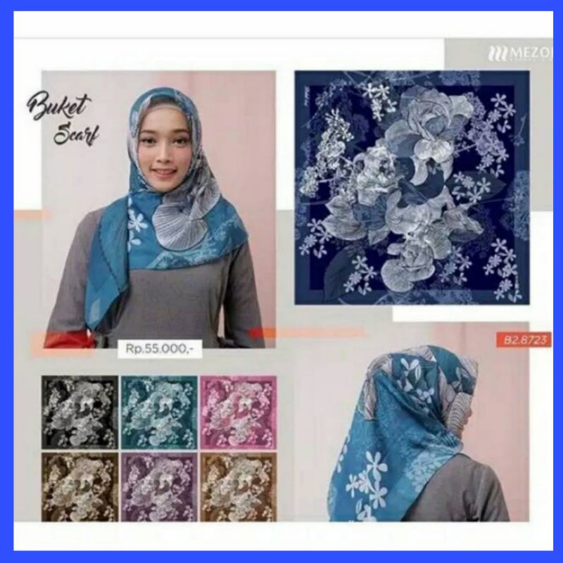 Segiempat Motif/ segiempat mezora /Segiempat Voal Voile BUKET SCARF BY MEZORA
