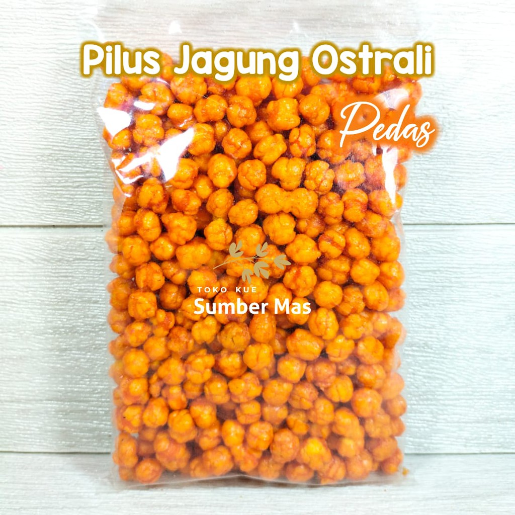 PILUS JAGUNG  250GR / PILUS AUSTRALI  pedes / PILUS AUSTRALIA  pedas / PILUS JAGUNG PEDES DAUN JERUK / PILUS JAGUNG KILOAN