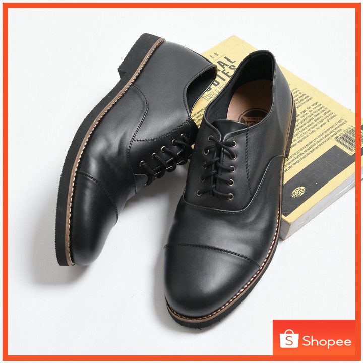 OXFORD BLACK - Sepatu Pantofel Pria Pantofel Hitam Pria Sepatu Pantopel Fantofel Kasual Formal Kerja