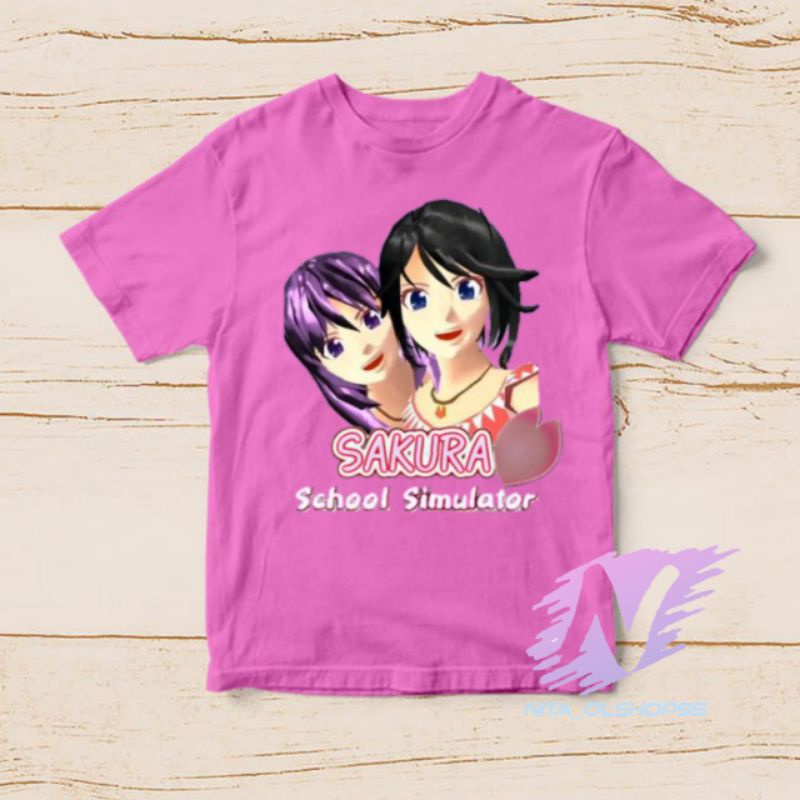 kaos sakura school simulator Megan dan Alice kaos anak