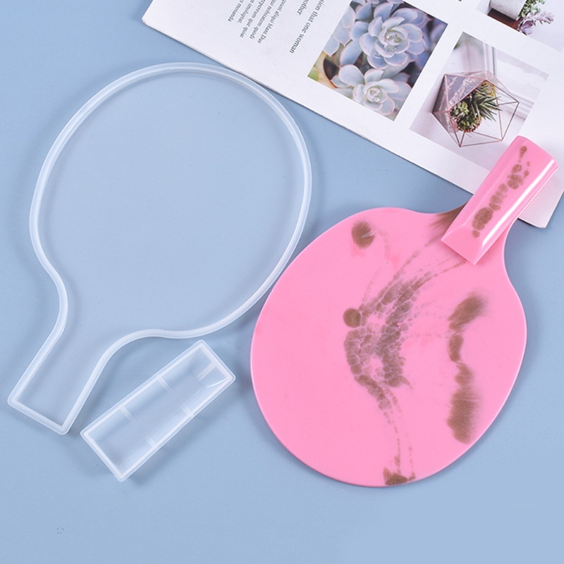 SIY  Crystal Epoxy Resin Mold Ping Pong Racket Casting Silicone Mould DIY Crafts Tool