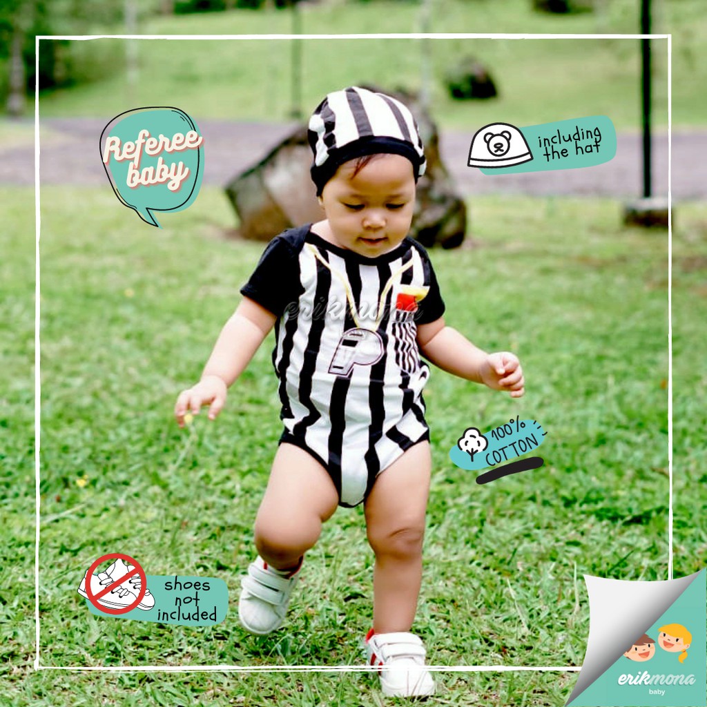 ✔️baju bayi jumper bayi ✔️ lucu model wasit / referee baby✔️