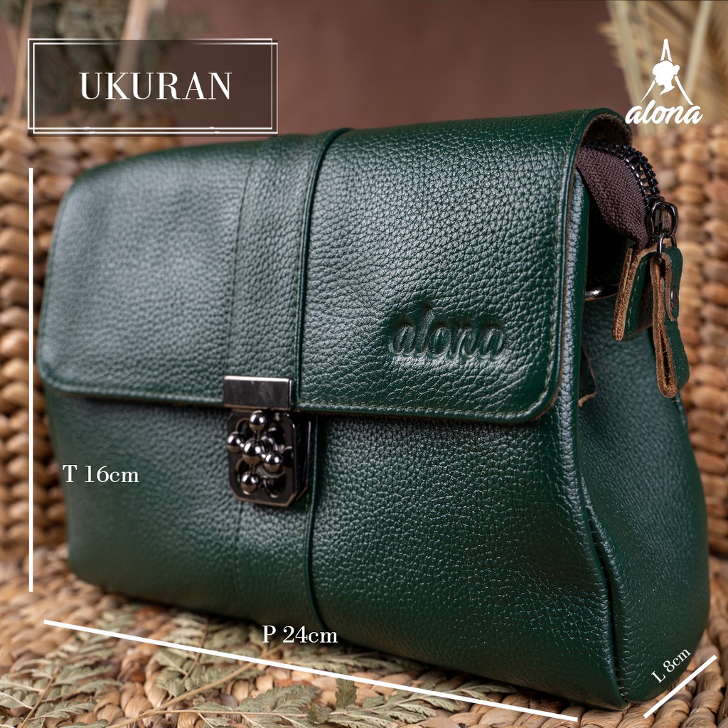 Tas Selempang Wanita Sling Bag Cewek Shoulder Bag Fashion Tas Kulit Asli Wanita Perempuan Original Lucu Slempang Premium Terbaru Belezza Shoulderbag by Crown Leather Crownleather Store