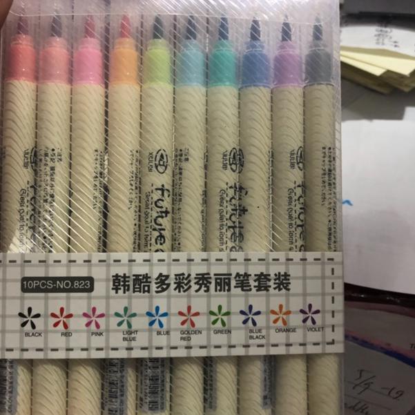 

DISCOUNT TODAY Brush pen future color set isi 10 [kq -847]