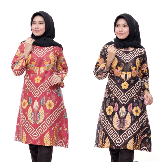 Model Baju Batik Wanita Terbaru 2020 Atasan Lengan Panjang ...