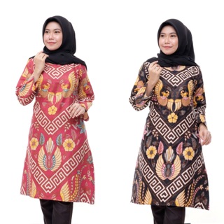 Model  Baju  Batik Wanita  Terbaru  2022 Atasan  Lengan Panjang 