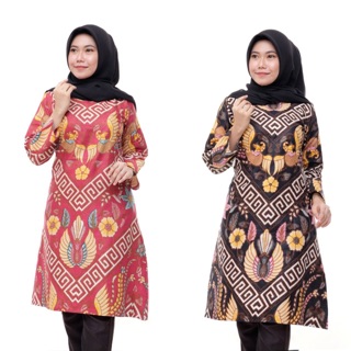 Model Baju Batik Wanita Terbaru 2020 Atasan Lengan Panjang ...