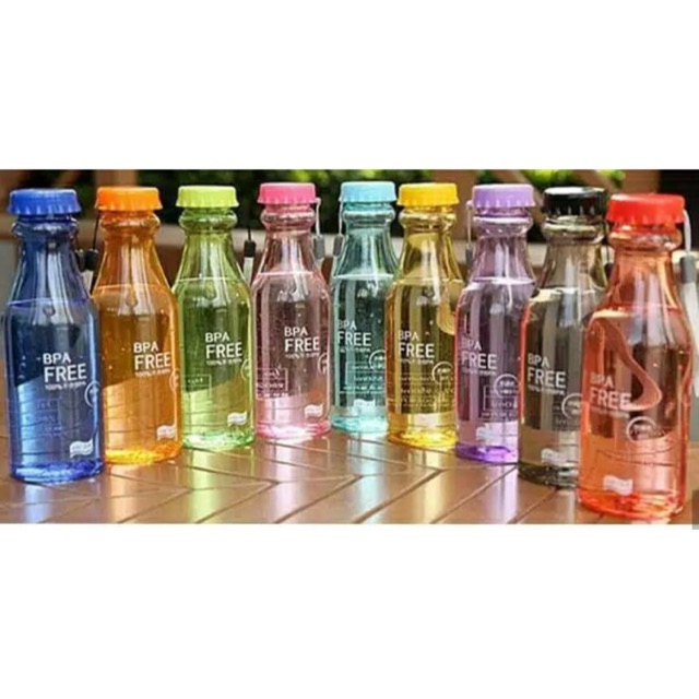 GBI Botol Soda BPA Free 550ML 1KG 17PCS / Botol Minum Soda Colourful Transparant