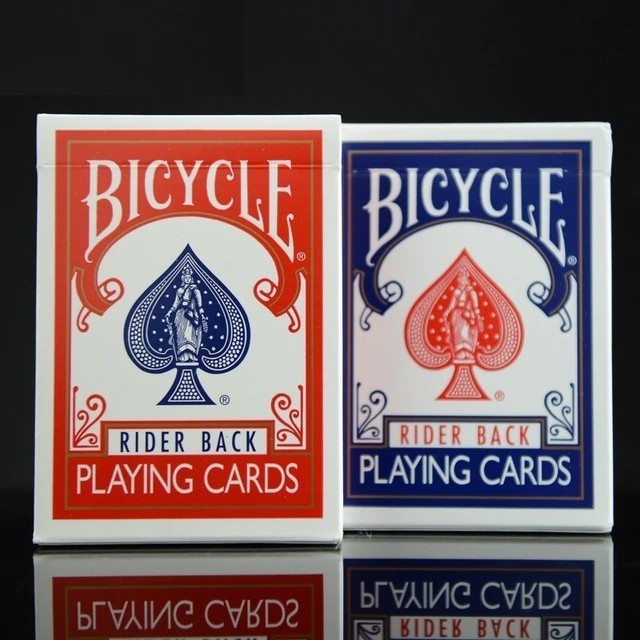 BICYCLE RIDER BACK RED BLUE PLAYING CARDS KARTU REMI IMPORT ORIGINAL