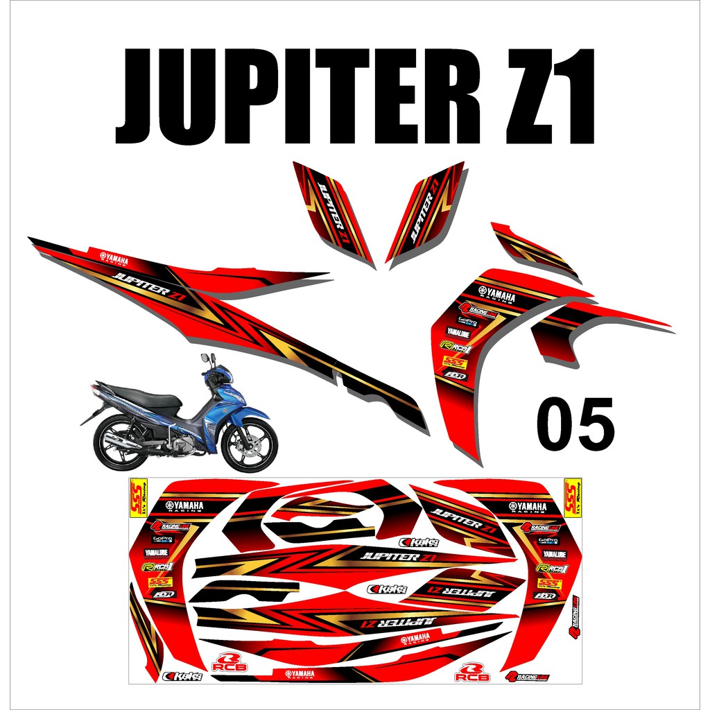 Stiker Sticker Striping Lis Variasi Yamaha Motor MX NEW 135 Keren Murah Desain DS MXN – 5