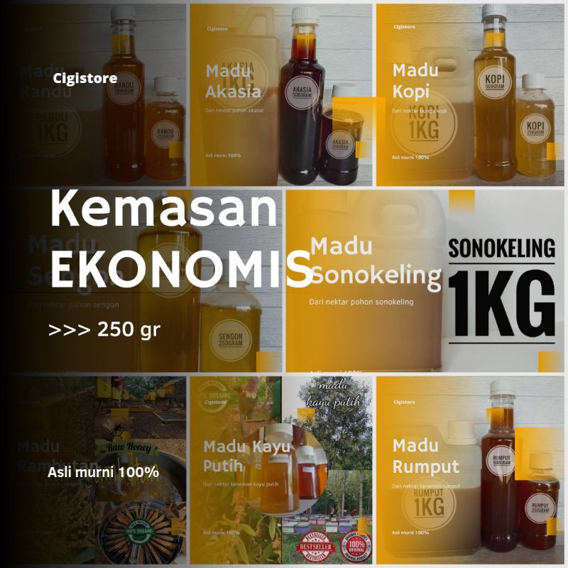 

Madu Asli Murni [EKONOMIS 250gr] 100% Original Tanpa Bahan Campuran dari Peternakan Lebah Lokal