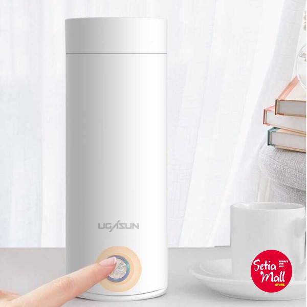 Termos Air Panas Mini 2in1 Otomatis Botol Thermos Perebus Air Listrik Portable Anti Tumpah