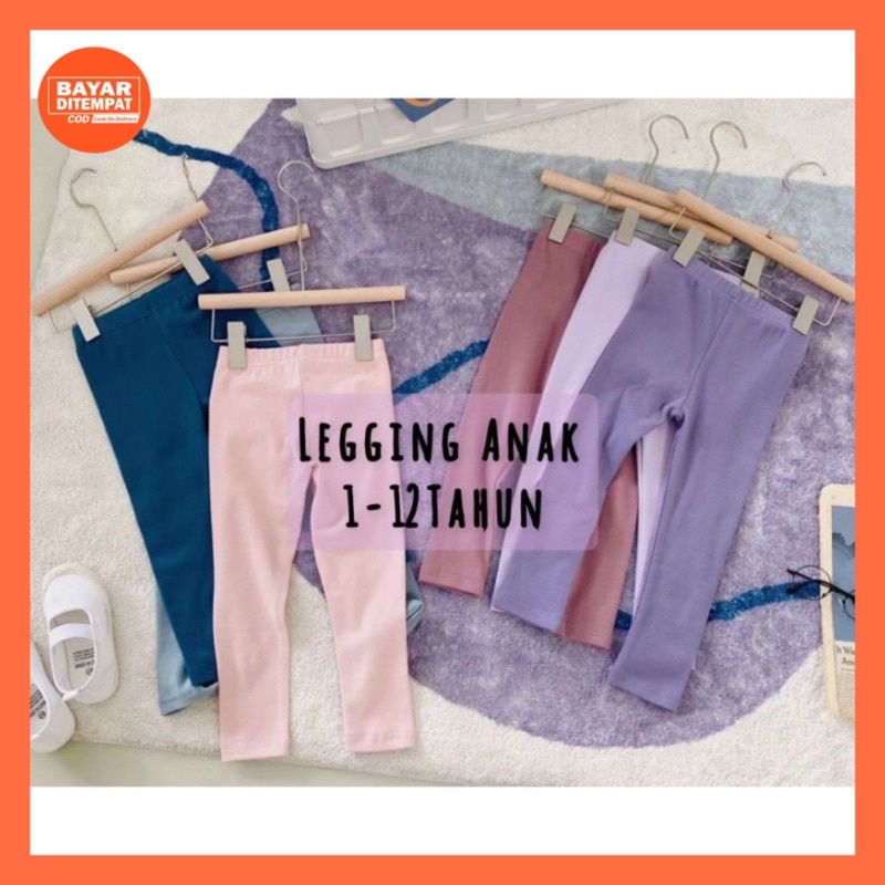 Legging Anak Perempuan Basic Polos Callysta Lejing Anak Celana Panjang Leging Anak Perempuan 1- 12 Tahun Katun Spandex Premium