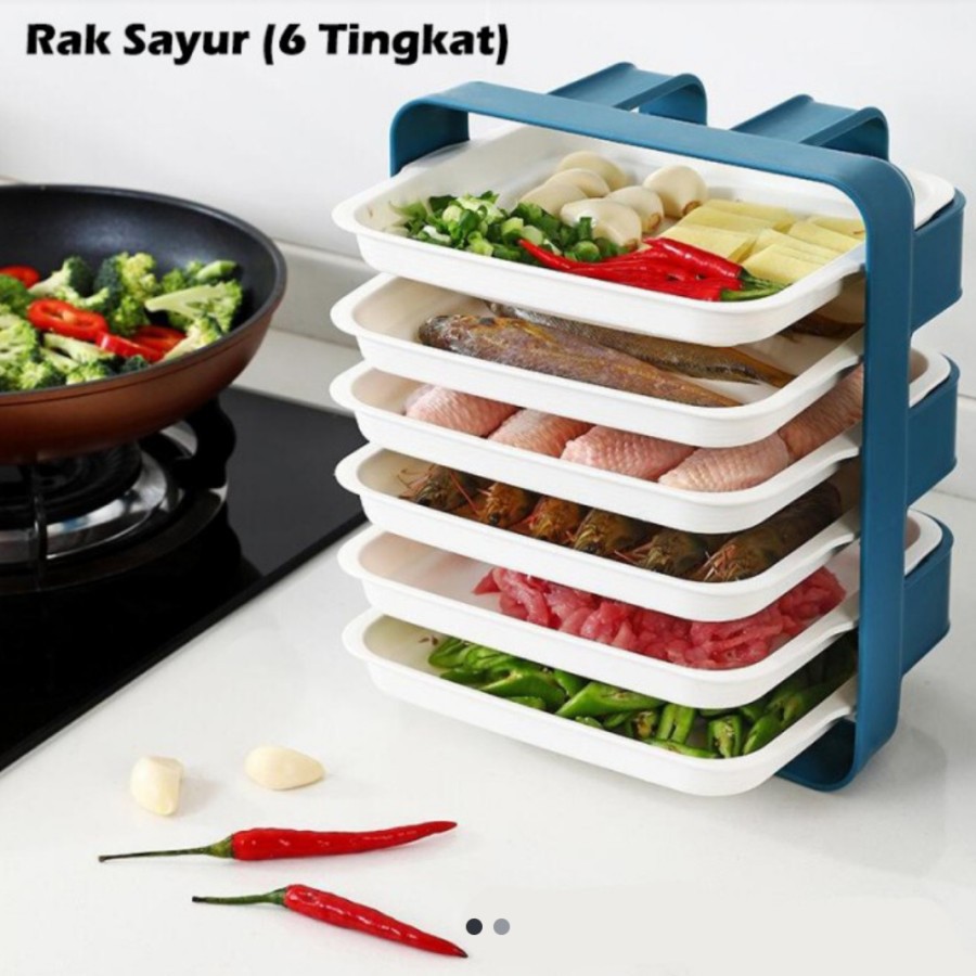 EM RAK SAYUR MAKANAN 6 SUSUN KITCHEN FOOD RACK