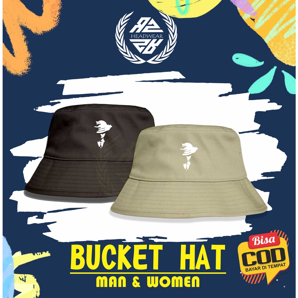 Topi Bucket Hat Pria Wanita Unisex Topi Kekinian Terbaru Topi One Piece Premium