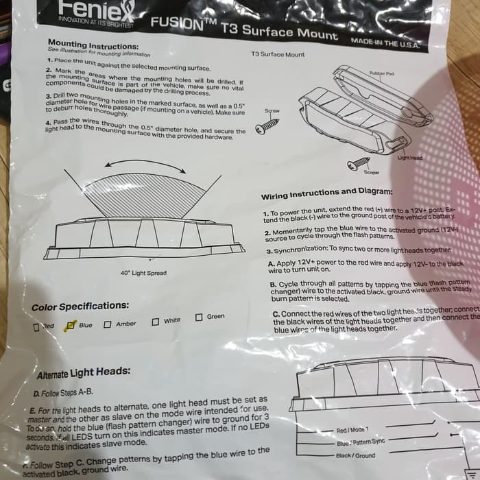 strobo feniex t3 - Biru