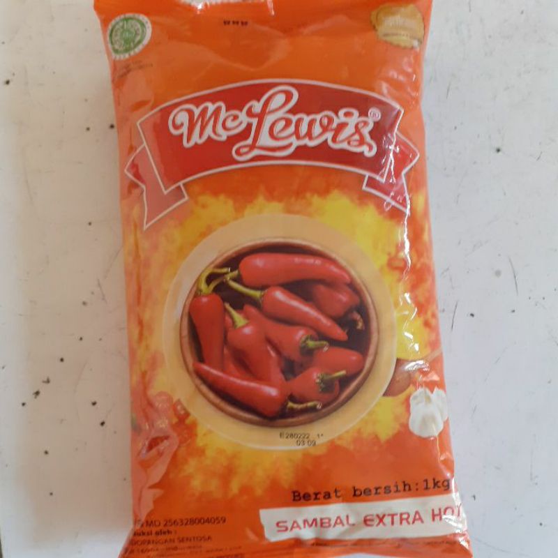 

Saos Sambal Extra Hot 1 kg Mclewis