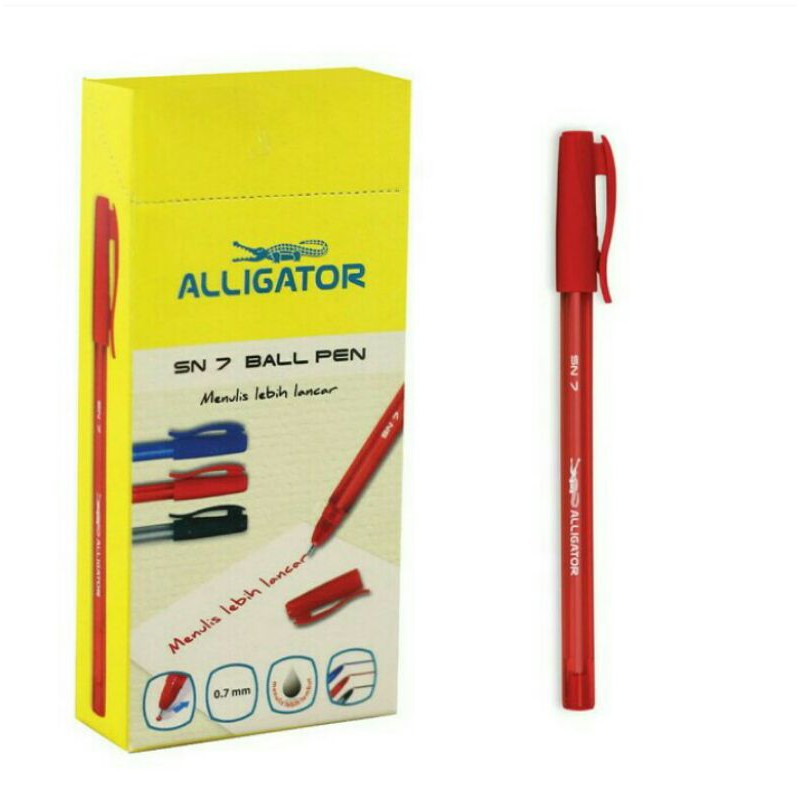 

Alligator pen SN 7 translucent red Box 12