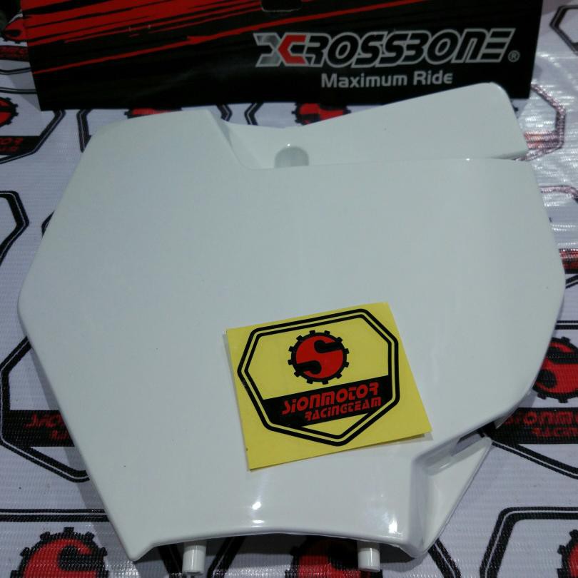 Cover Papan Nomor / Plat Number Start KTM 250 Sixday - Putih