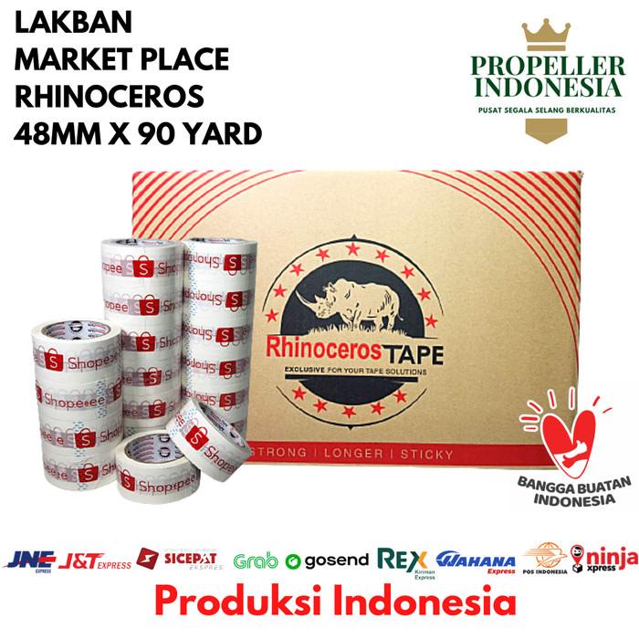 

Lakban Marketplace RHINOCEROS Tape Packing 2incI 48x90Yard @72Pcs/Dus Berkualitas