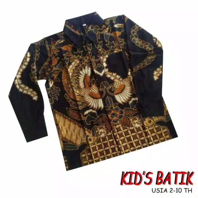 Baju batik anak laki-laki lengan panjang bisa buat sekolah hari batik