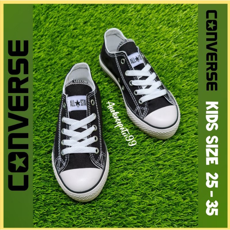 Sepatu Sekolah Anak Cowok Cewek Unisex Usia 2.5 - 10 TAHUN / Sepatu Converse Kids Size 25 - 37 / Sepatu Anak Sekolah Paud TK SD Balita