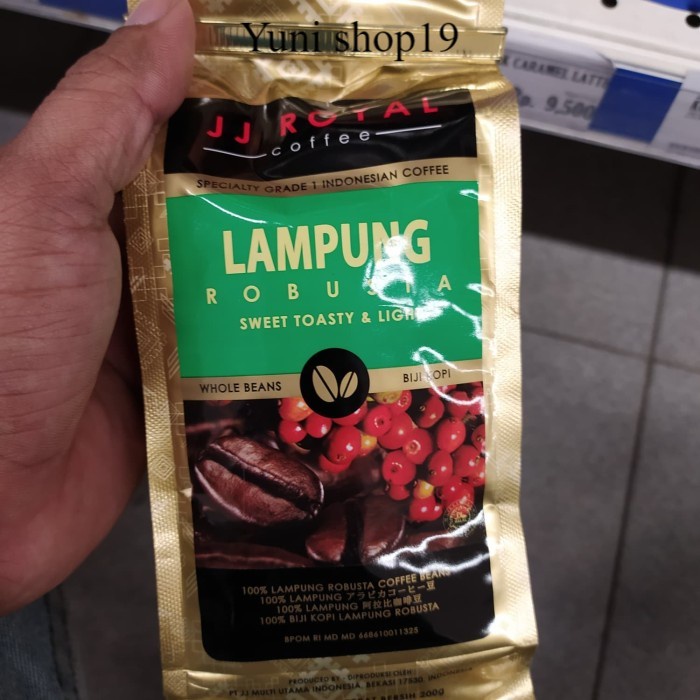 

kopi jj royal lampung robusta biji 200gr