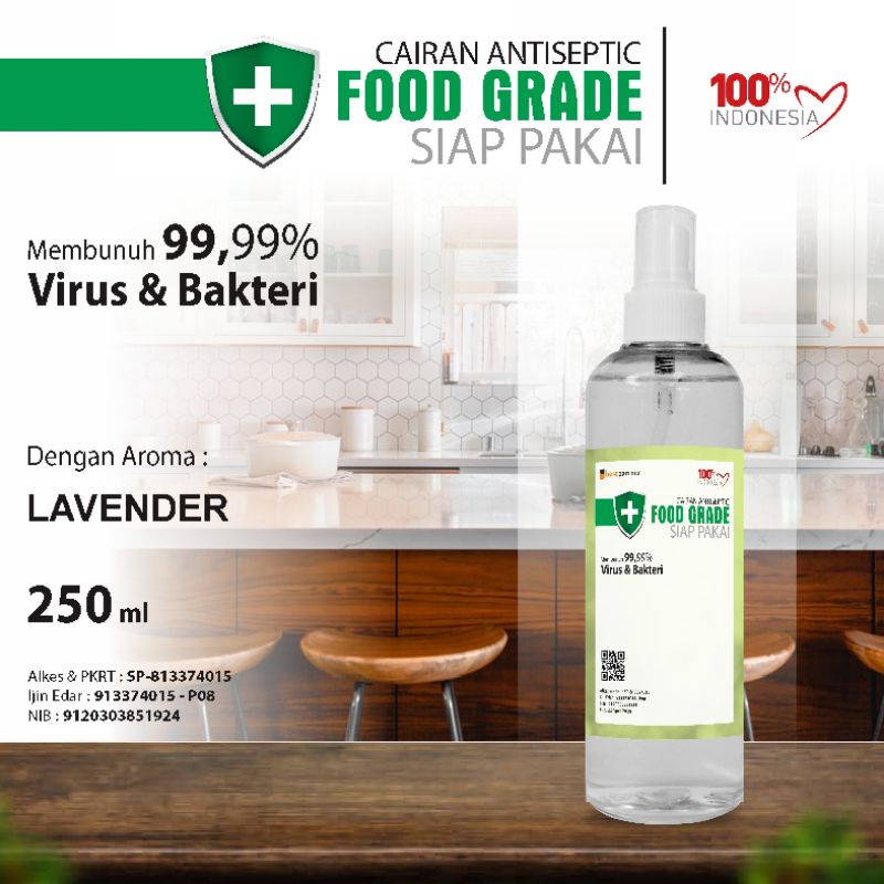 Desinfektan FoodGrade siap pakai aneka aroma wangi segar spray 250 ml