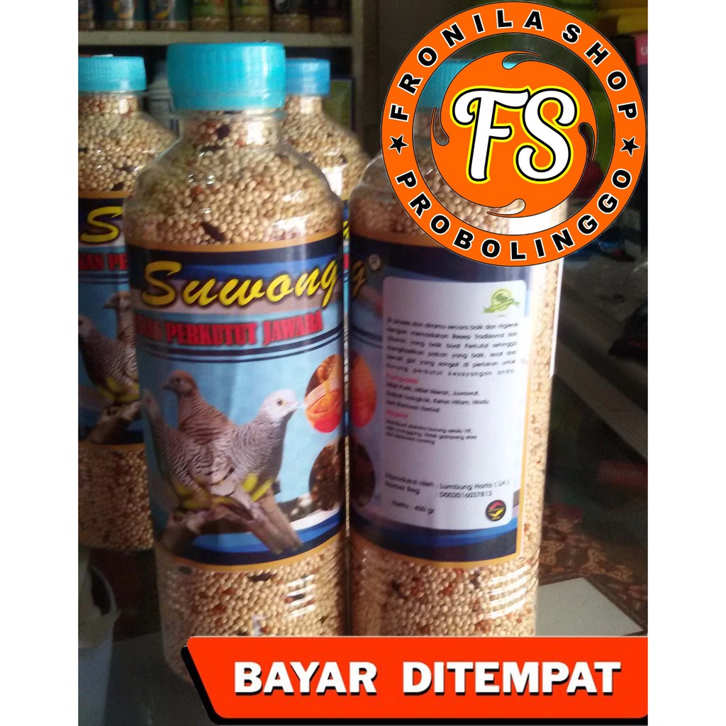 Suwong Pakan Burung Perkutut Jawara full Rempah Herbal Gabah Bangkok