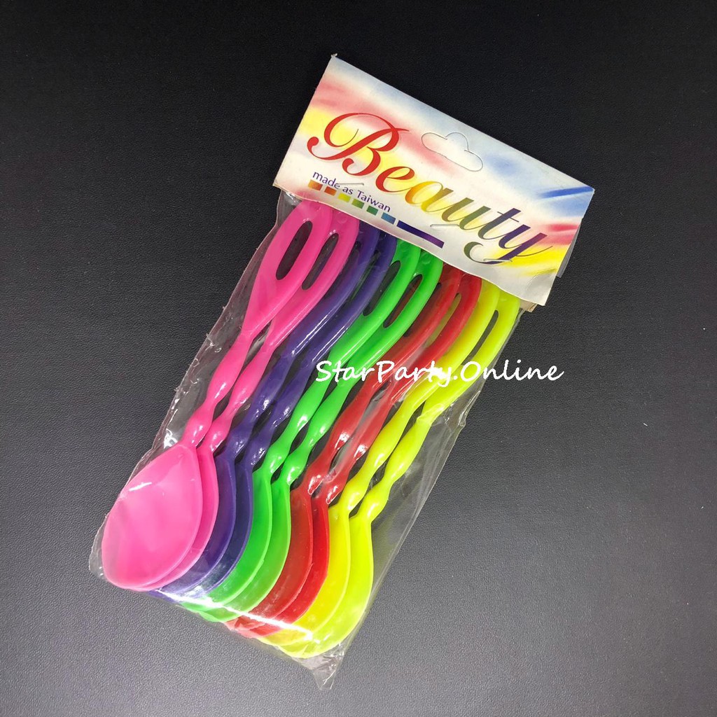 Sendok Beauty Pendek Per 10pcs /Sendok Es /Sendok Plastik