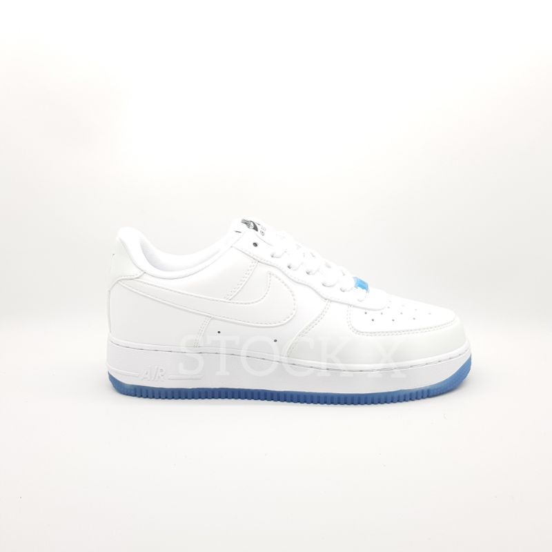 Nike Air Force 1 Low UV White University Blue Black Original Material 100% BNIB