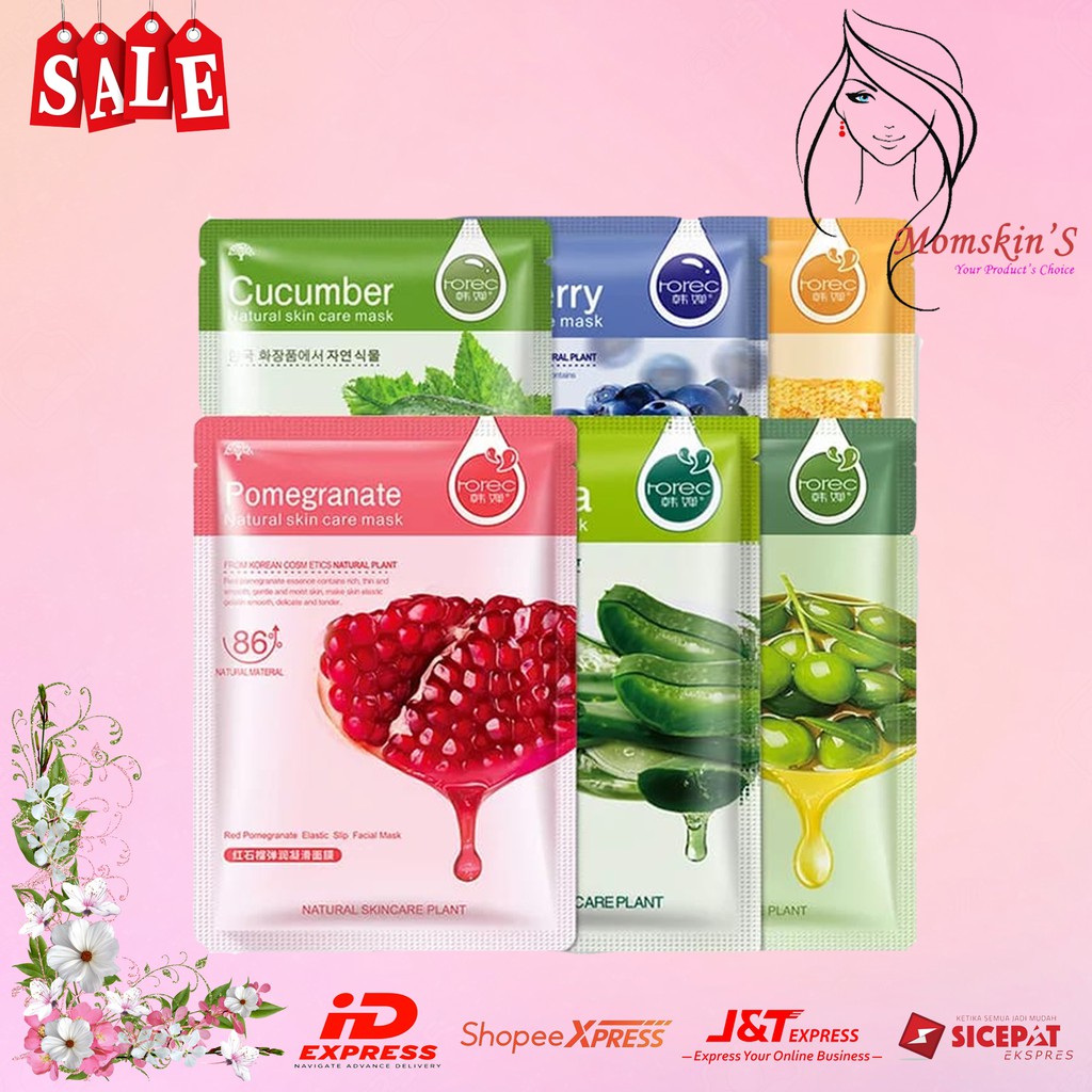 (Bayar di Tempat) Rorec / Hchana Sheet Mask All Varian