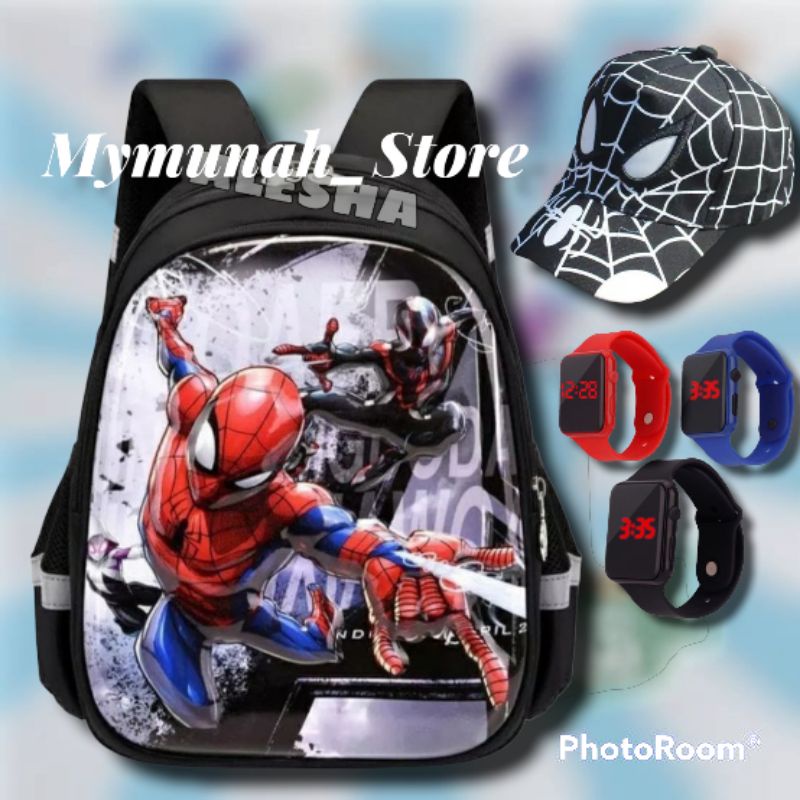 Tas Ransel Sekolah Anak Laki-laki Karakter Spider-Man Dan Superhero Murah