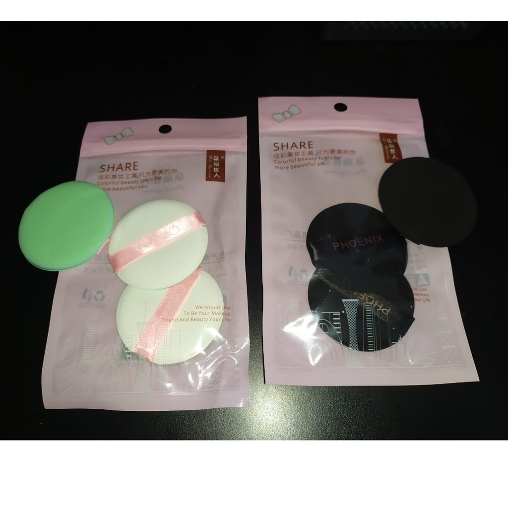 Spons Make Up Bulat Foundation Contour Sponge 1 Pack Isi 3 pcs Bahan Lembut Premium Quality