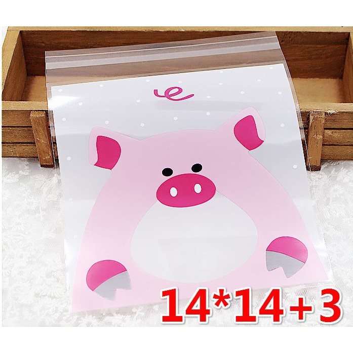 

Plastik Fancy Cookies - Kue - Permen - Accessories Pink Pig14x14