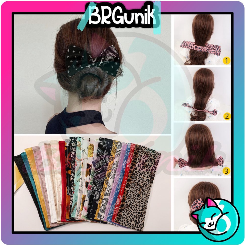 BRGUNIK Magic Hair Bun Maker Hairdini Pita Donut Styling Bands Donat Sanggul Cepol Ribbon Magic Hair Roll Gulungan Rambut Kawat Ala Korea A066