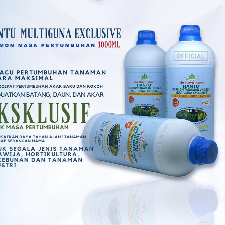 Saletopϟ Pupuk Jimmy Hantu 1000ml Organik Cair Terbaik ZPT Multiguna POC NPK Kompos Hayati Pembesar 