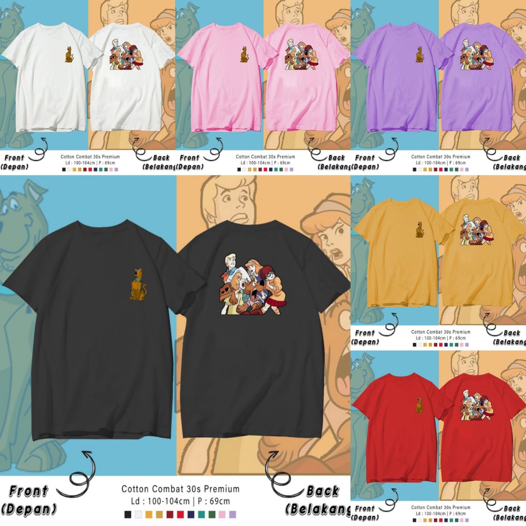 ANJING SCOOBY DOO/ TERMURAH BAJU KAOS  / T-SHIRT / KATUN LENGAN PENDEK / TUMBLR TEE CUSTOM KAOS