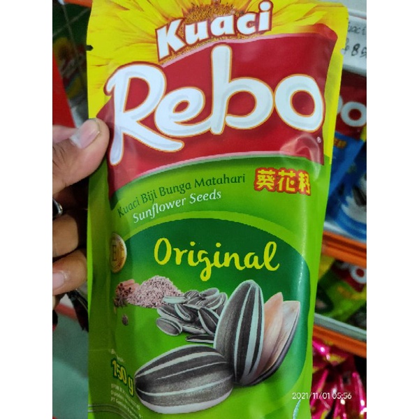 

Kuaci / Kwaci Rebo Biji Bunga Matahari Original / Milk / Green Tea 150Gram