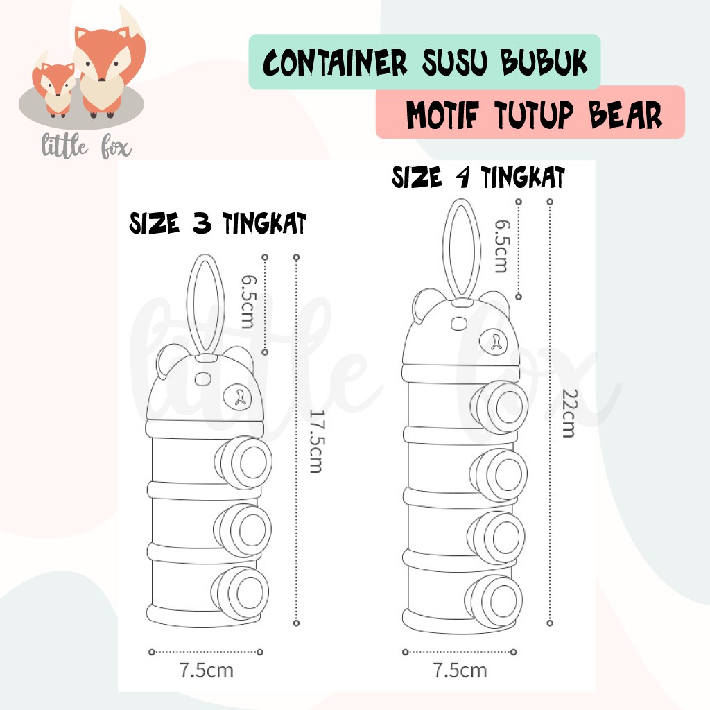 [ IMPORT] TEMPAT SUSU BUBUK DISPENSER KONTAINER 3 &amp; 4 SUSUN SUSU BAYI / CONTAINER SUSU TRAVELING BABY