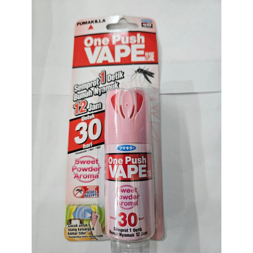 Vape Fumakilla One Push 30 Hari: Orange, Lemon, Green Tea, Sakura Blossom, Sweet Powder, Purple Orchid