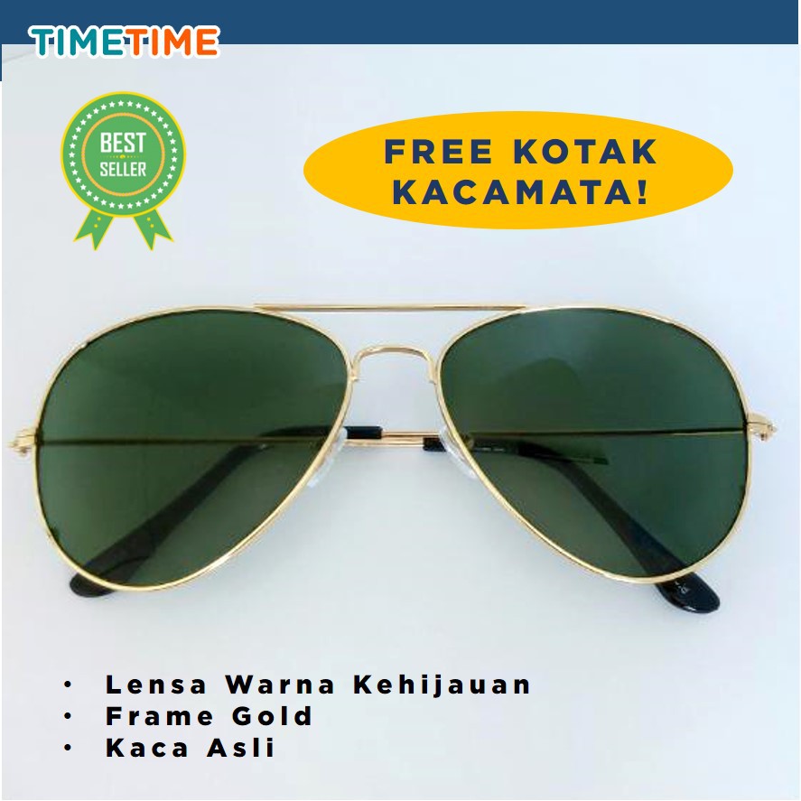 Kacamata Fashion Lifestyle Frame Gold Berkualitas FREE Kotak Kacamata