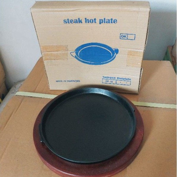 Hot Plate Steak Bulat Besar Sunrise BBQ Grill Hot Plate Bulat / Piring Steak Merk SUNRISE BER-SNI