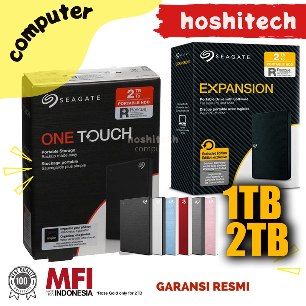 SEAGATE EXPANSION SEAGATE ONE TOUCH 1TB 2TB USB 3.0 EXTERNAL HARDISK