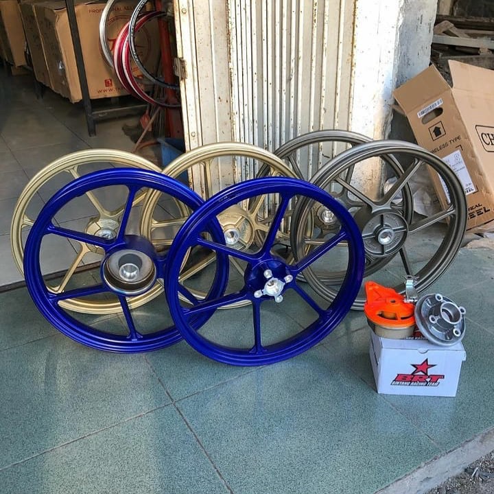 Velg BRT Chemco Jupiter Z1 MX king gold biru silver