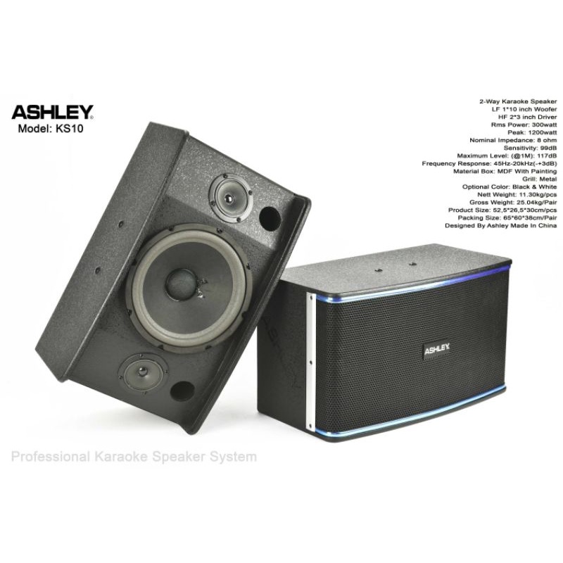 Ashley ks10 speaker karoeke 10 inch ashley ks10 ks10 original