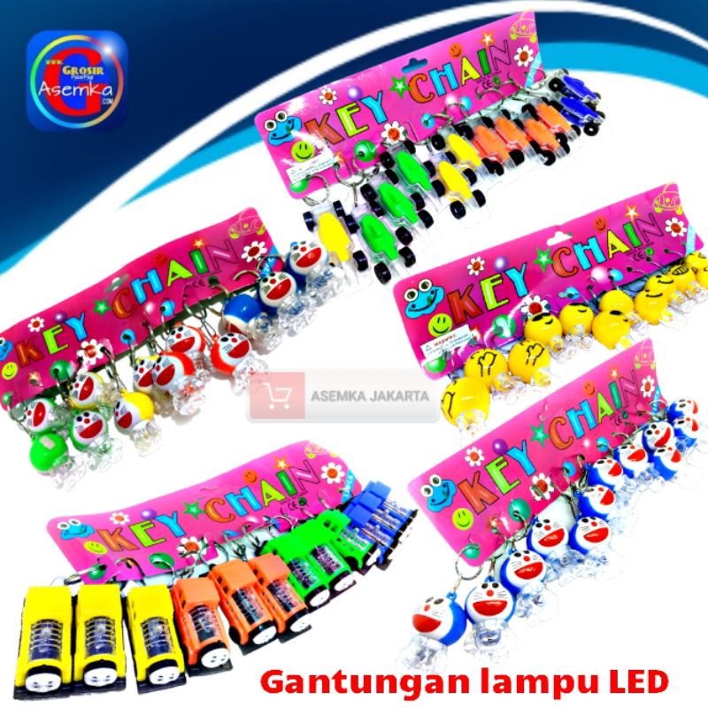 GPA Gantungan kunci 12pcs Key Chain lampu Kedip kedip Grosir